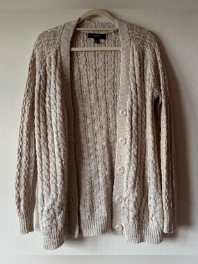 Cozy Cream Cable Knit Cardigan